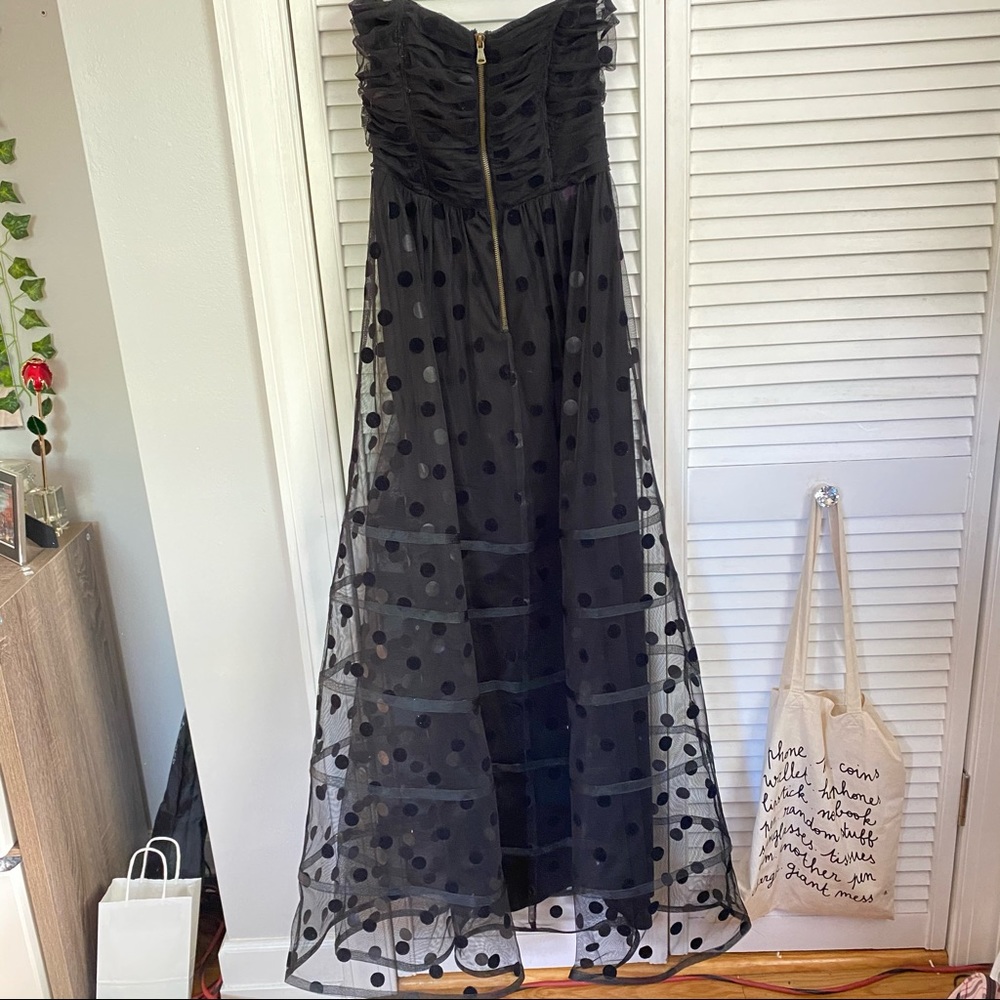 Betsey Johnson Polka Dot Mesh Prom Gown